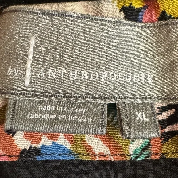 XL By Anthropologie-Robin green blue + pink Paisley tiered ruffle mini dress.XL - Picture 13 of 16